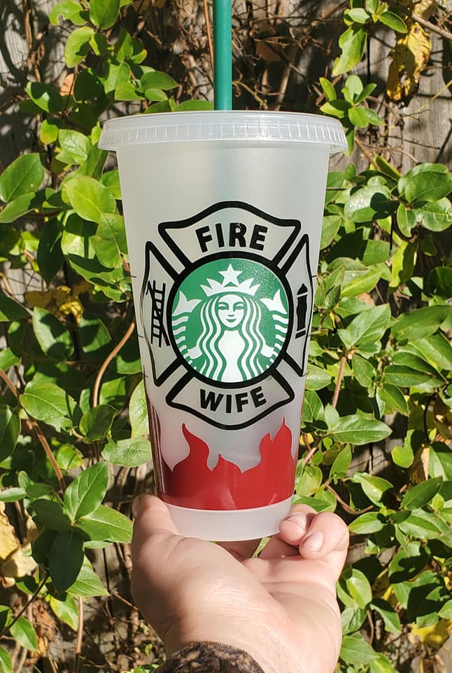 Fire Wife Starbucks Cold Cup