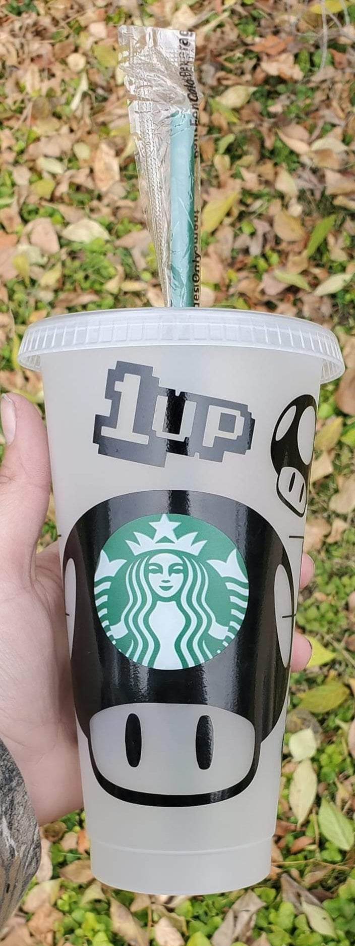 Mario starbucks cold cup(Black)