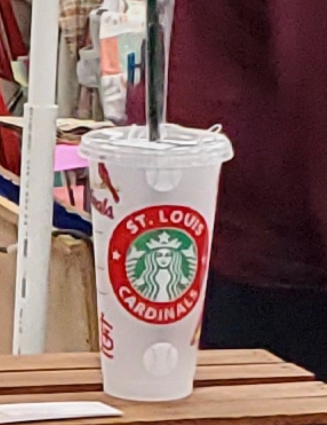 St.Louis Cardinals Starbucks Cold Cup – Sincerely Honey Design