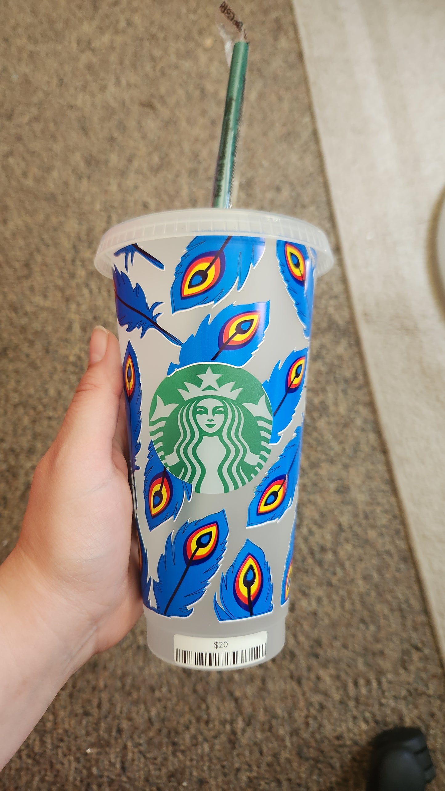 Peacock cold cup